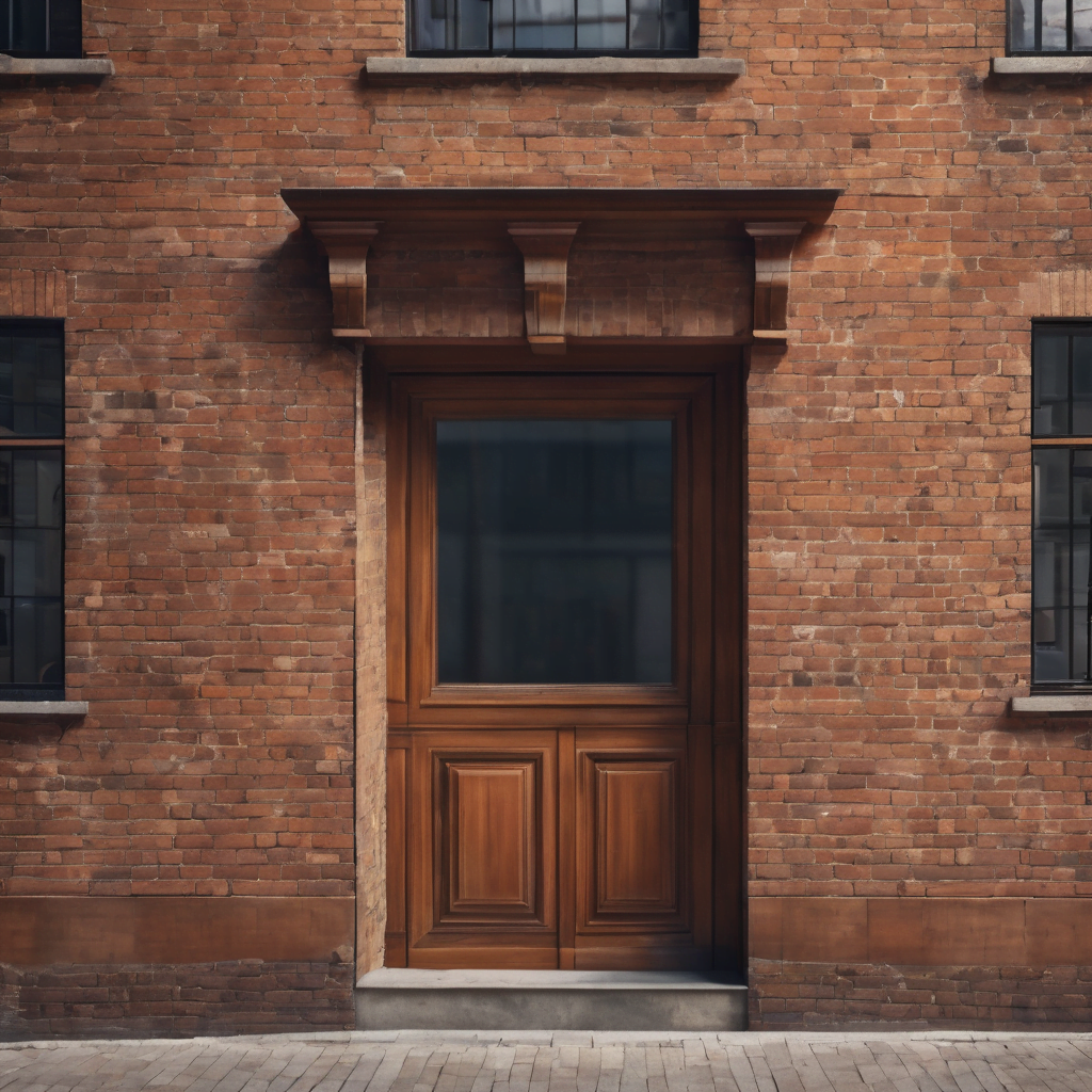 Exposed brick facade